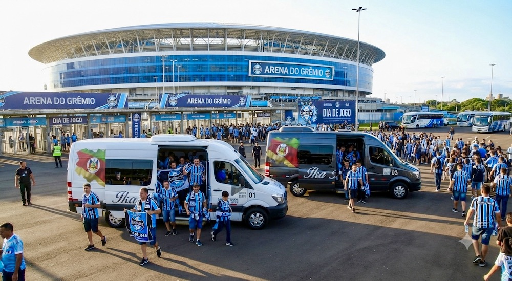Excursão de torcida para partidas de futebol no Rio Grande do Sul